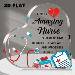 Single-Sided Acrylic Plaque Honoring Nurses, Perfect Gift for Nursing Week or Graduation, Decorative Ornament for Emergency Room or Home Desk