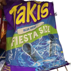 Takis Blue Heat Fiesta Size 1LB Pack Crispy Corn Snack Flavor with Bold Spicy Flavor - Coppell, TX - Crunchy, Soy Flavor