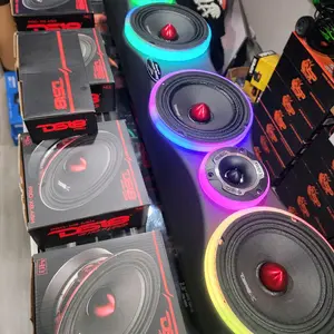 SMART LOADED Universal 38” Sound Bar  Pod 4x 6.5" Midrange & 2x Tweeter  AND SMART SPEAKERS RING6.5  Audio (wood and fabric ) LOADED 4 MIDRANGE 2 TWEETERS  PAQUETE COMPLETO 4 BOCINAS Y 2 TWEETER !!!!!!!!!