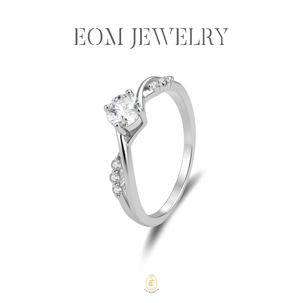Moissanite Infinity Twist Promise Ring for Women Wedding Anniversary Valentine's Day Birthday Gift for Her Daily Wear