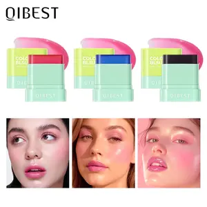 Color Changing Blush Stick for Cheeks and Lips, Hydrating Moisturizing Cream Makeup Stick for Natural Long-Lasting Glow, Blendable Matte Finish for Smooth Makeup Effect