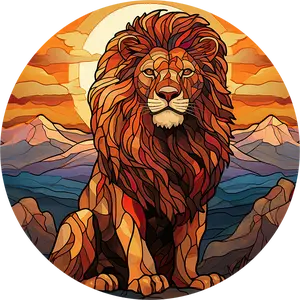 DTF Transfer – Lion Glass Multi Sizes (AN-LI002)
