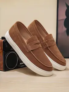 New Men's Casual Loafers, Hand Stitched Lightweight Comfortable Low Top Flat Slip-On Shoes, Perfect for Daily Wear All Seasons