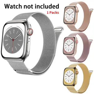 Stainless Steel Mesh Loop Magnetic Clasp Replacement Watch Band, Smart Watch Straps, 1 Count Smart Watch Replacement Band Compatible with Apple Watch Series 10, Ultra 2, SE, Ultra 9 8 7 6 5 4 3 2 1