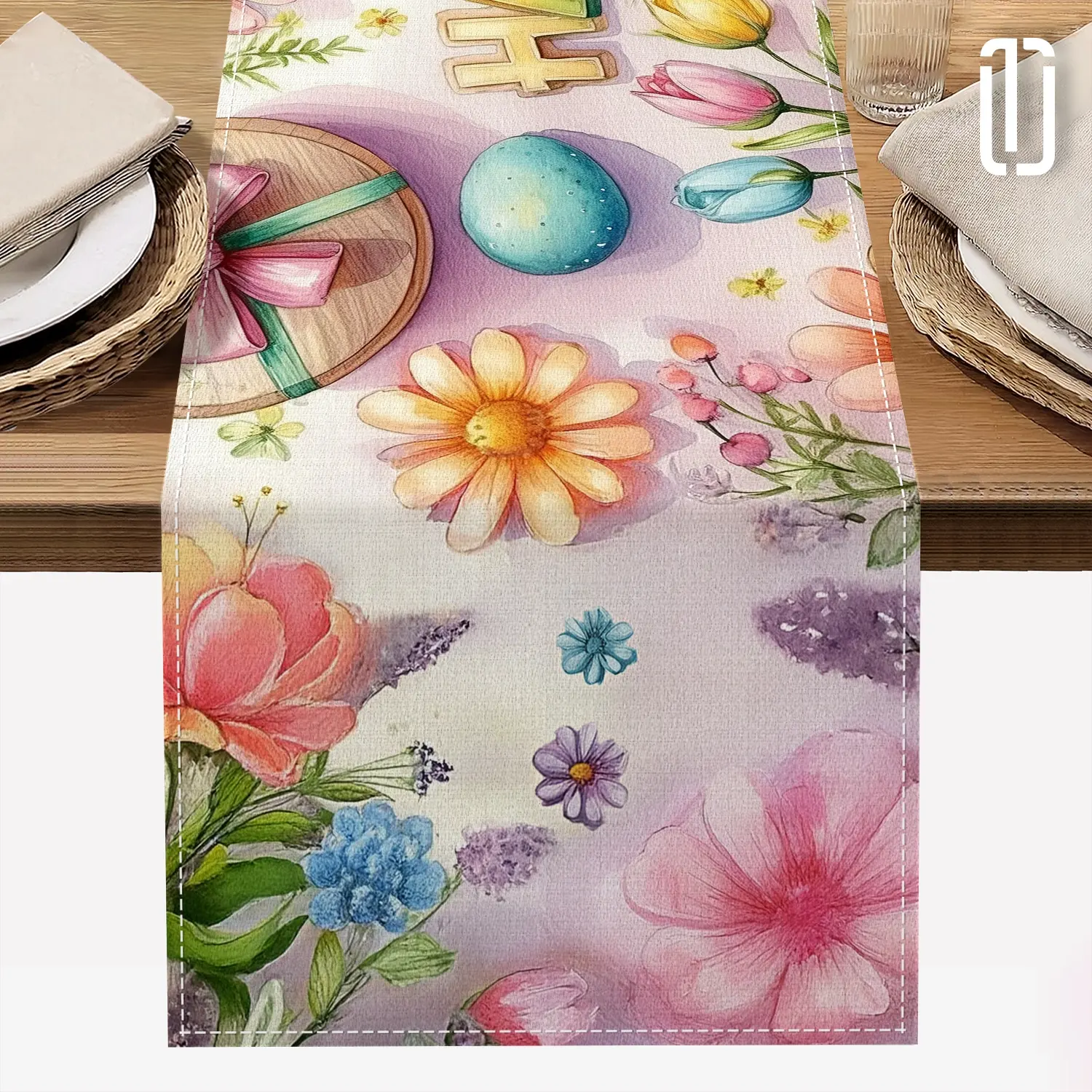 Easter Tablecloth, Holiday Decoration, Perfect for Spring Celebrations, Home Use, Party Occasions, High-Quality Material