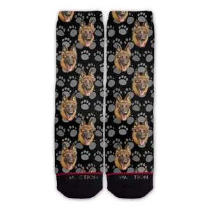 Function - German Shepherd Dog Face Fashion Socks Pattern