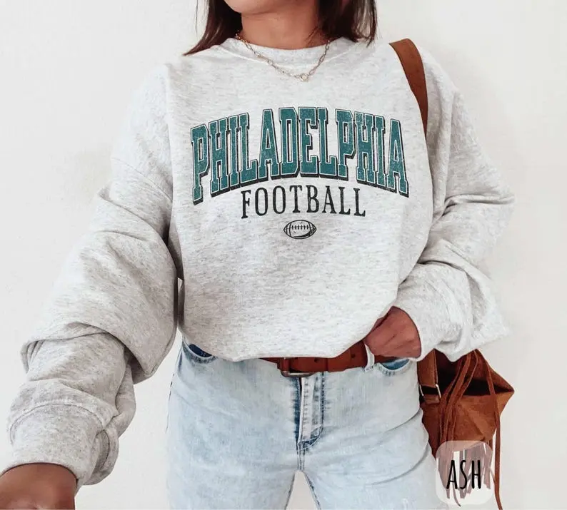 Vintage Philadelphia Football Crewneck Sweatshirt, Retro Style Gameday Outfit