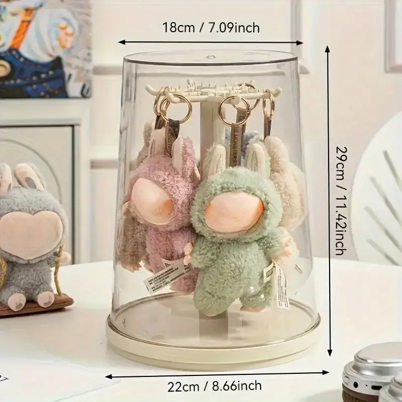 360°Rotating Acrylic Clear UV-Resistant stackable Display Case Compatible with Sliding rack Dust Cover,Lidded Doll Storage Box,Hanging Rack,for Plush Toys And Action Figure Collections,Dustproof and Waterproof Organiser summerwins,Collection Organizers