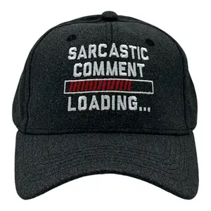 Sarcastic Comment Loading Hat  Funny Graphic Novelty Cap Funny Hats Funny Sarcastic  Novelty Caps for Men Black - Standard