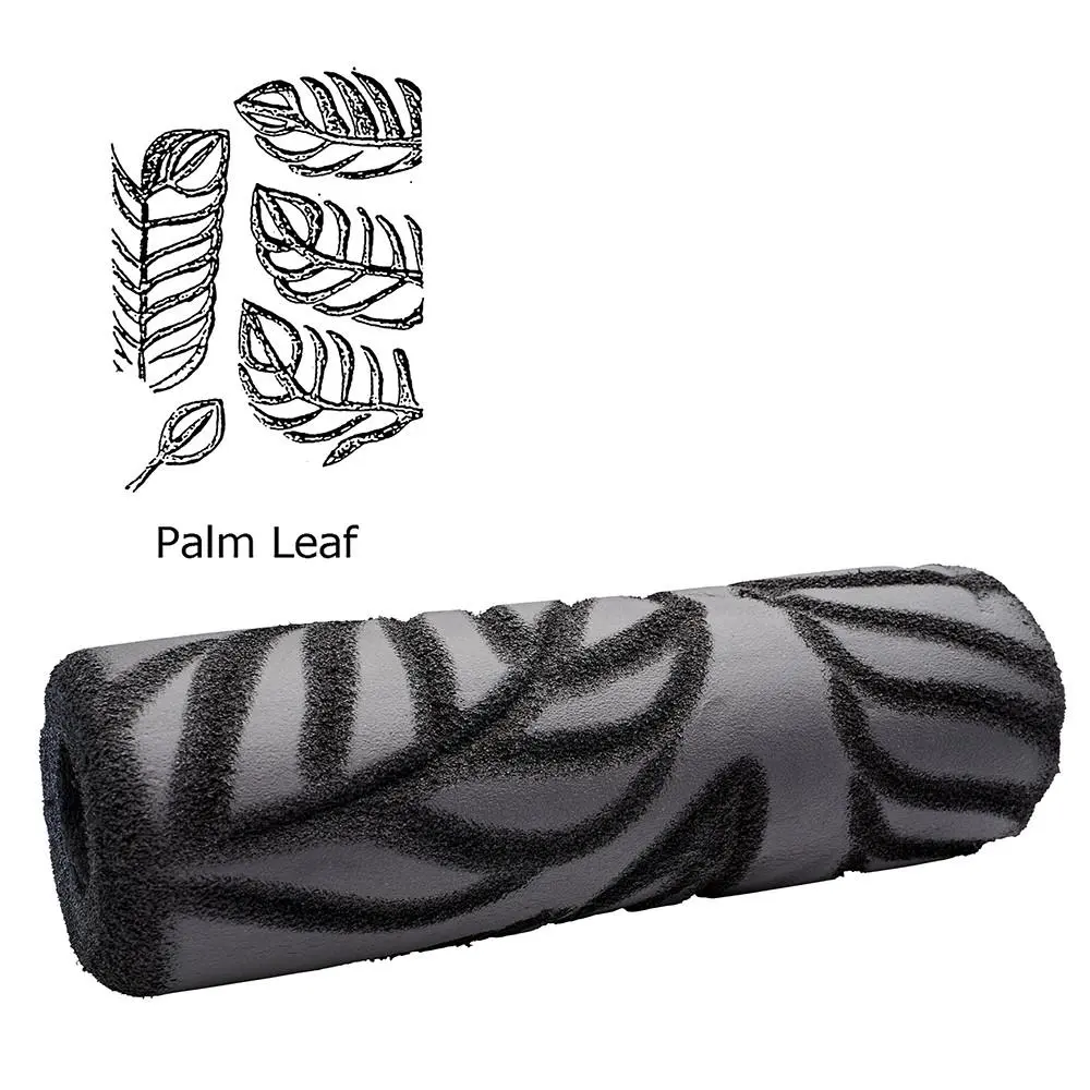 TOOLPRO 9-Inch Palm Leaf Foam Texture Roller Cover - Home Improvement Building Supplies Wallpaper Tool, Foam Material, Wall Texturing, Creates Beautiful Patterned Stucco Look, Hides Blemishes, Fits All Standard Frames, New Merchandiser-Friendly Packaging