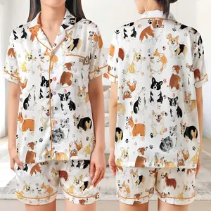 Corgi Pajamas Set, Corgi Shirt, Corgi Pajamas, Corgi Lover Gifts, Dog Pajamas Set, Gift For Her
