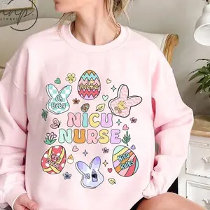 NICU Nurse Easter Shirt, Cute Bunny Neonatal Nurse Tee, Spring NICU Nurse Gift, Neonatal ICU Care T-Shirt XHP
