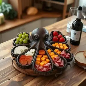 Seafood Snack Platter, Perfect for Home & Kitchen Use, Ideal Gift for New Housewarming, Includes Variety of Delicacies, Dinnerware