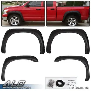 4pcs Fit For 02-08 Ram 1500 03-09 Ram 2500/3500 Pocket Rivet Style Fender Flares 4pcs Fit For 02-08 Ram 1500 03-09 Ram 2500/3500 Pocket Rivet Style Fender Flares