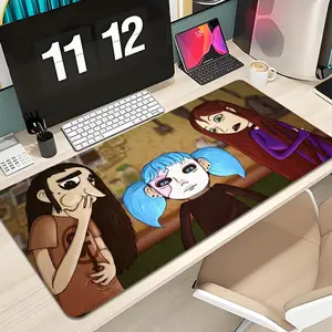 Sally Face Mouse Pad Design XXL 1000×500mm 900×400mm 800×400mm 600x300mm Large Gaming Mouse Pad - Extended, Thick, Non-Slip Rubber Base Desk Mat with Precision Stitched Edges - Washable Large Desk Pad