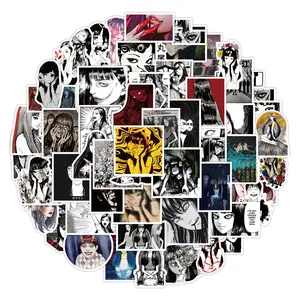 50Pcs Junji Ito Classic Horror Manga Stickers Tomie Souichi Waterproof Decals Art