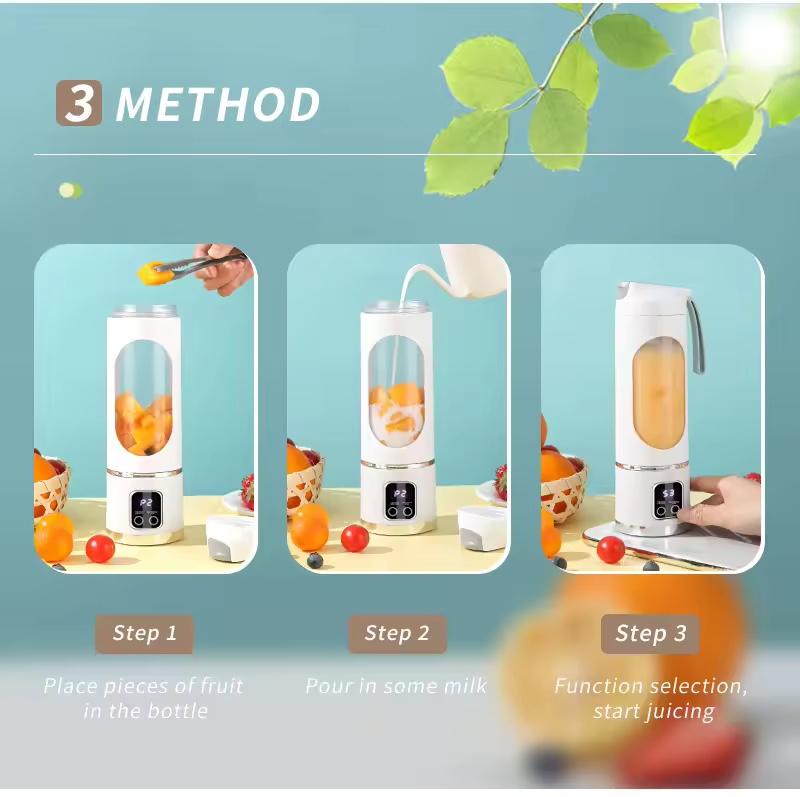 10 Blades Portable Fruit Juicer 450ml Capacity 3 Gears USB Rechargeable Blender Ice Crusher for Smoothies Ice Making 10 Blades Portable Fruit Juicer 450ml Capacity 3 Gears USB Rechargeable Blender Ice Crusher for Smoothies Ice Making