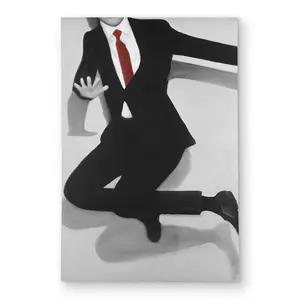 360 stand Classical Jumping Man Red Area Rug - 2x3 ft Rectangle Size, Contemporary Look, Indoor/Outdoor Use, Printed Face, Easy Cleaning