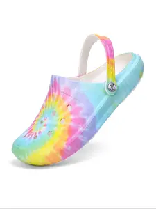 Women's Fashionable Tie Dye Pattern Boho Style Slides, Casual Comfortable Soft Sole Slippers for Indoor Outdoor Wear, All-match Shoes for Daily Wear, Girl