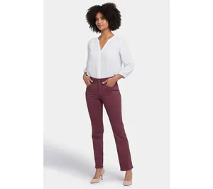 NYDJ High-Rise Marilyn Straight Jeans with WideWaistband