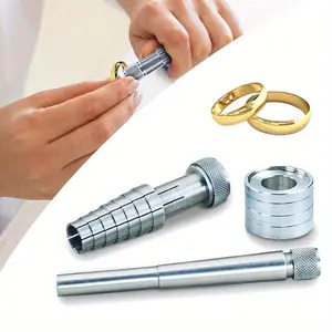 Ring Stretcher, Ring Size Adjuster - Wedding Ring Extender, Ring Expander, DIY Gold Ring Inner Groove Expander Tool, Step Ring Hand Size Shaping and Repair Rod, Ring Pliers, Jewelry Making Tools, Ring Size Expander
