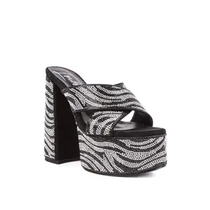 HIGH PLATFORM PATTERNED DIAMANTE SLIDES