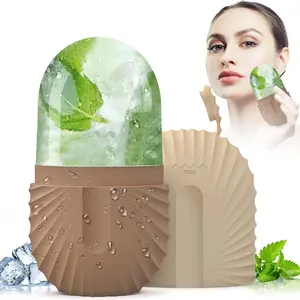 Reusable Face Ice Mold, 1/2/3 Counts Face Ice Roller, Face Massage Tool, Facial Skin Care Tool, Skin Care Tool for Women & Men