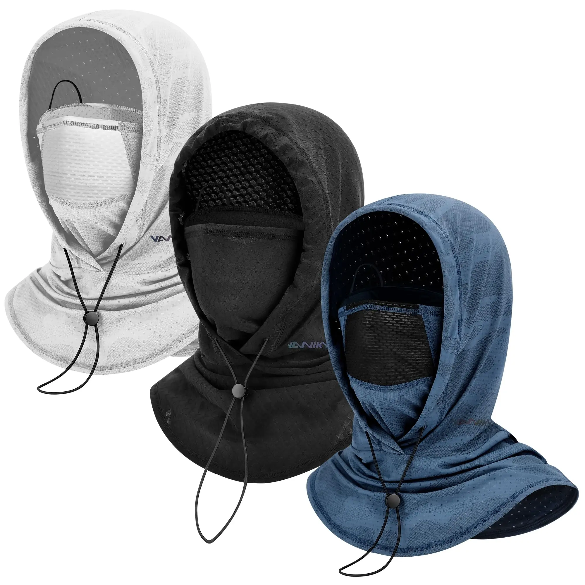 YANIKY Summer Cooling Balaclava with Breathable Holes, Sun UV Protection Face Mask for Running, Cycling, Fishing, Men & Women