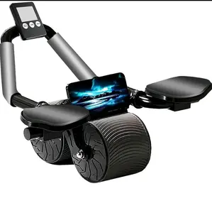 Ab Roller Wheel with Elbow Support Automatic Rebound abdominal wheel dolly core strenghting trainer fitness belly training Ab roller 2023 new timer abs roller wheel core exercise equipment