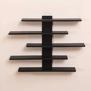 Wall-mounted display shelf, a five-tier storage rack suitable for action figures, small building blocks, and small home ornaments - a modern home decoration storage shelf