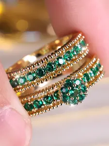 Luxury Stacking Ring Set Flower Design - Synthetic Cubic Zirconia Stackable Rings for Women & Girls Holiday Party Engagement Ring, Perfect for Wedding Jewelry, Daily Wear Anniversary Gift, Elegant Everyday Ring