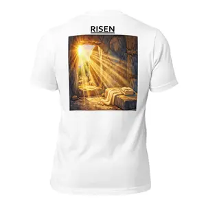 RISEN Casual Minimalist Fitted Short Sleeve Crew Neck T-Shirt Summer Medium Length 100% Combed Ring-Spun Cotton Soft Lightweight