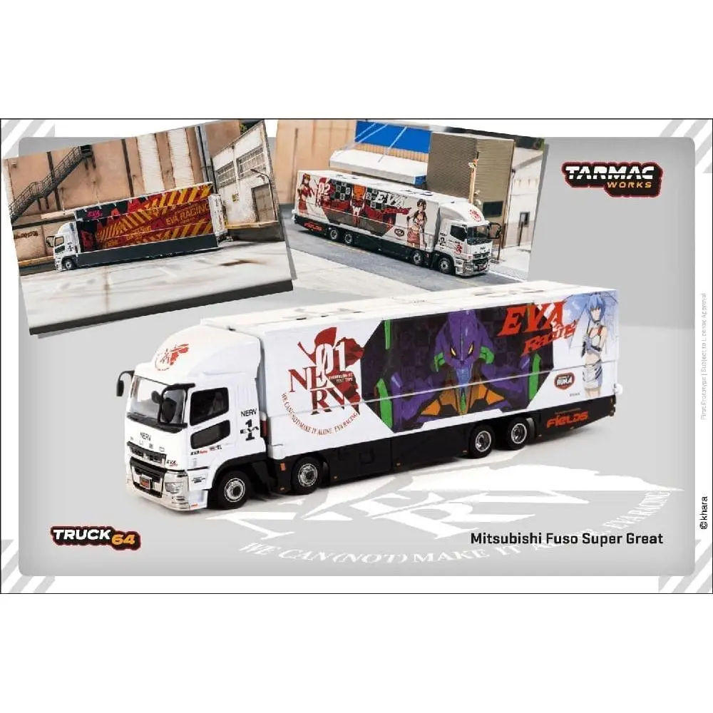 Tarmac Works 1:64 Mitsubishi Fuso Super Great EVA Racing Transporter