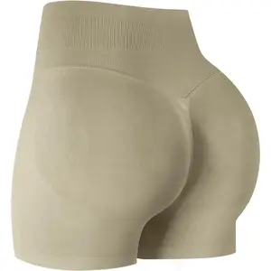 Workout Gym Shorts Women, High Waisted Seamless Butt Lifting Scrunch Butt Sports Shorts