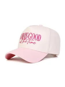 Unisex All the Time Letter Embroidered Baseball Cap, Adjustable Outdoor Sun Protection Hat, Casual Fitted Travel Beach Vacation Cap