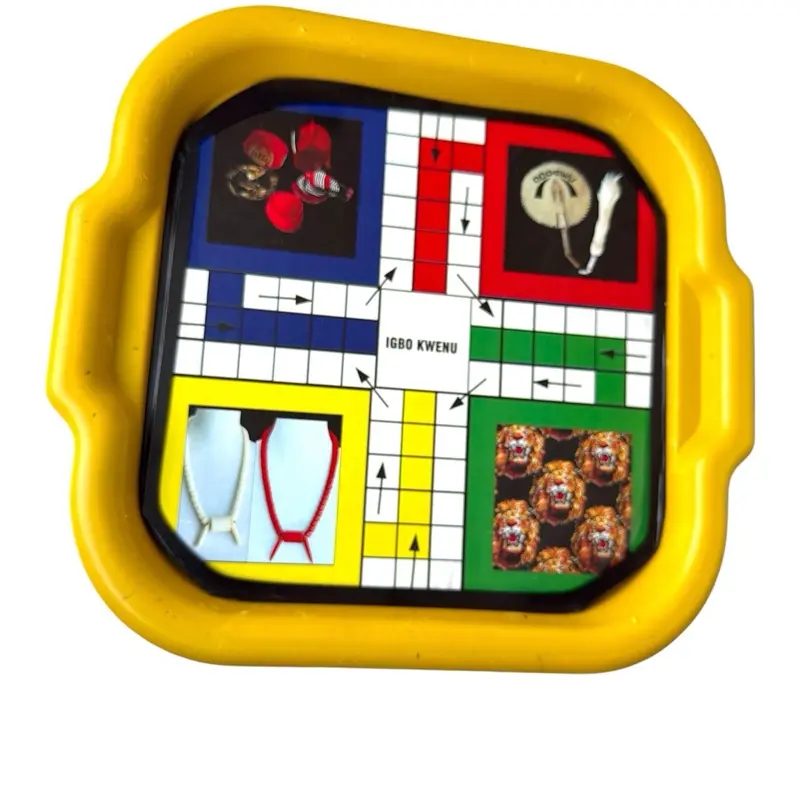 IGBO Custom-Made Classic Board Dice Game, Traditional Race Game with 4 Pieces Per Player & Dice Set for Family Night Fun, Board Games For Family Night