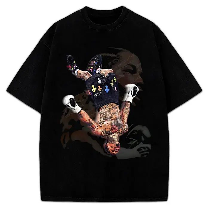 Men's Gervonta "Tank" Davis Boxing World Champion Custom Graphic Tshirt - Menswear Apparel, Athletic Short-Sleeve, Plus Size, 100% Cotton, Soft Breathable, No Shrink/Fade, Bold Print Retention, Cool Comfort for Training & Daily Wear