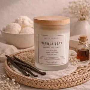 Vanilla Bean Candle – Sweet Creamy Aroma for Cozy Home Decor and Smooth Scented Atmosphere