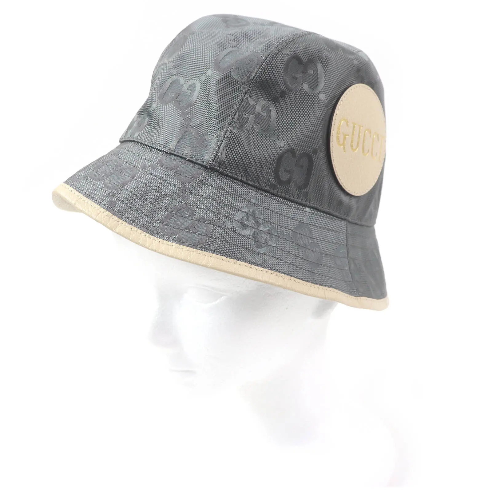 Pre-owned GUCCI Cotton Small Leather Goods Off The Grid Nylon Bucket Hat