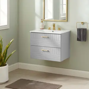 Modway Daybreak 24" Bathroom Vanity in Light Gray White