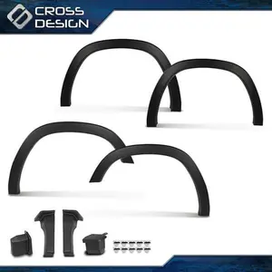 CROSSDESIGN Fit For 2019-2024 Dodge Ram 1500 Matte Fender Flares Factory Style w/ Mud Guard