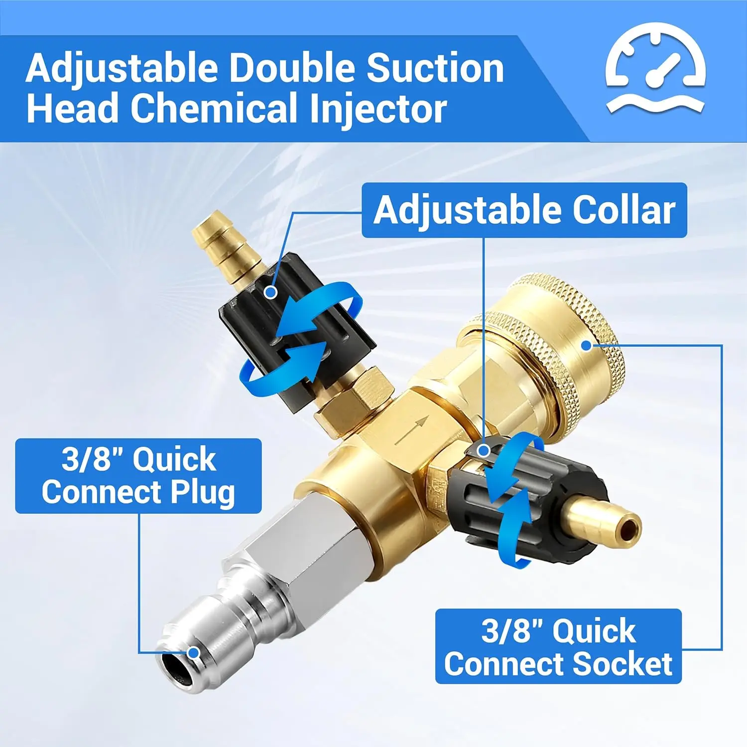 EASYBRO Downstream Injector for Pressure Washer, Adjustable High ...