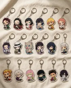 Demon Slayer Acrylic Keychain, Chibi Anime Keyring