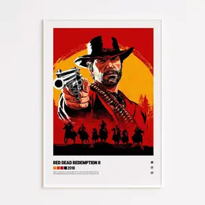 (No Frame) Red Dead Redemption 2 (2018) Video Game Art Poster Posters (NO FRAME)