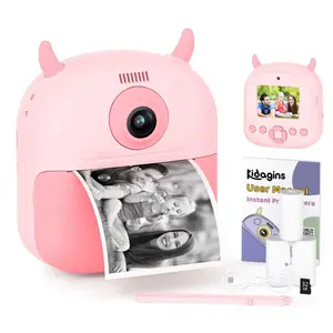 [JADENS] Instant Print Camera for Kids, Birthday Gifts for Girls Boys, HD Digital Video Cameras for Toddler,Included 32GB SD Card-Purple