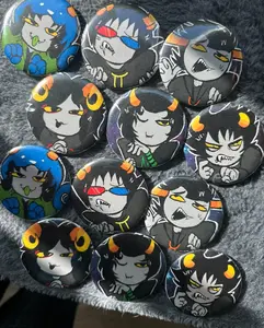 HOMESTUCK TROLLS Button Pins! Cute Pinback Buttons, Bag Accessories Cute Pins – Kawaii Accessory for Bags, Jackets, Lanyards & Gifts, Cute Collectible Decor for Fans
