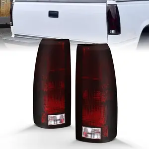 Suitable for 1988-2000 Chevrolet GMC C/K Series Silverado Sierra Pickup Tahoe Full Size Blazer Suburban Original Dark Red Rear Brake Light Replacement Tail Light Assembly Pair - Driver Side and Passenger Side