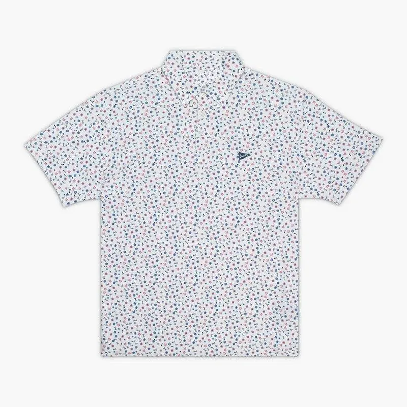 The Spring Ditzy Polo, Men's Short Sleeve Performance Polo, Golf Polo Shirt, Men's Short Sleeve Polo, 3D All Over Print Shirt, Gift For Men