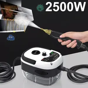 1pc 2500W High-Power Portable Handheld Steam Cleaner with Adjustable Temperature & Pressure - Quick Heating, 6 Brush Heads for Versatile Cleaning in Kitchens, Bathrooms, Furniture & Cars - US Plug, Large Capacity Water Tank, Steam Cleaner for Car