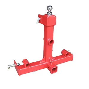 3 Point Gooseneck Trailer Hitch for Tractor | Heavy Duty Category 1 Hitch with Bale Spear